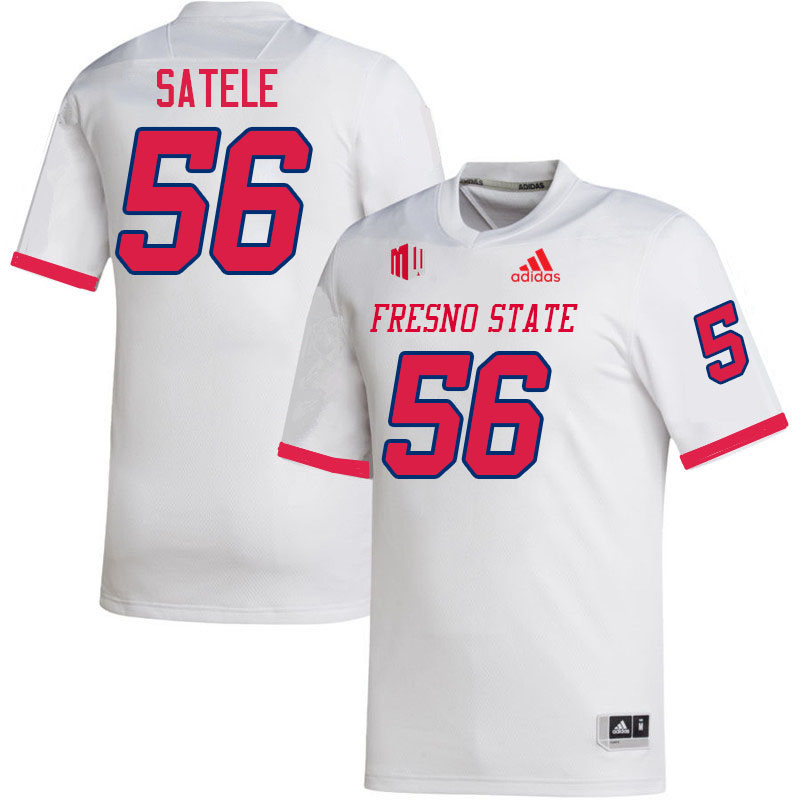 Men #56 Jairus Satele Fresno State Bulldogs College Football Jerseys Stitched-White
